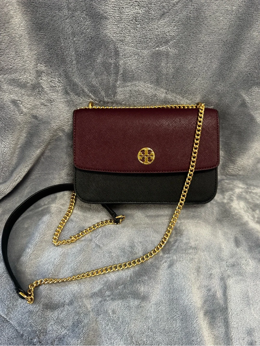Tory Burch Two-Tone color block convertible shoulder bag